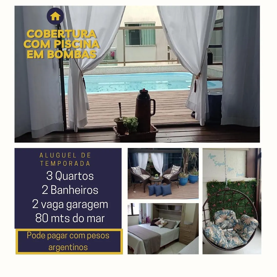 Cobertura Com Piscina A 80 Mt Da Praia De Bombas contacts